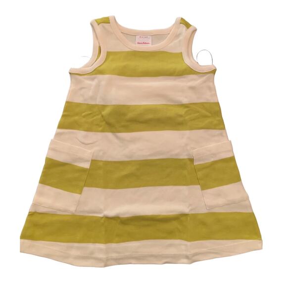 Hanna Andersson NWT Yellow / White Stripe Dress with Bloomers. Size 2 - Picture 2 of 4